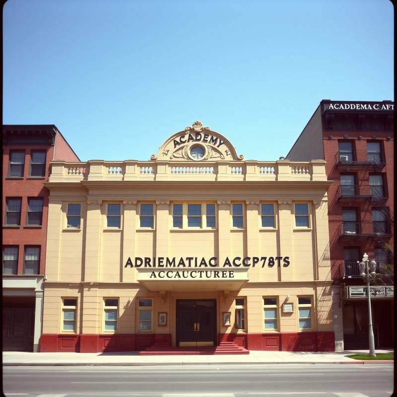 Historical photo of the Academy of Dramatic Arts building