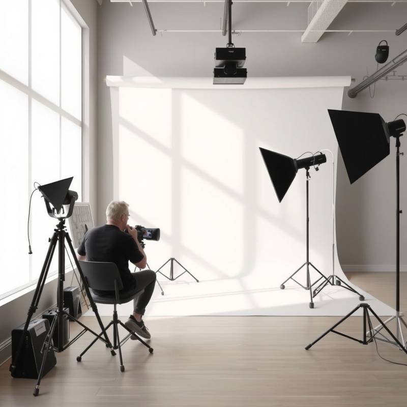 Interior of a modern acting studio