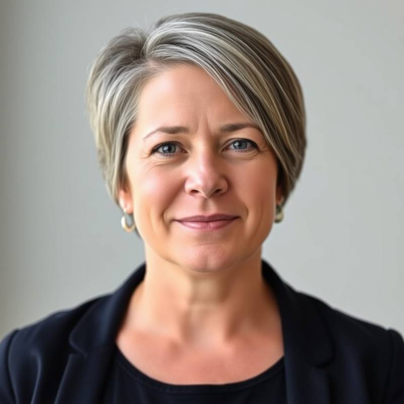 Portrait of a female instructor with short hair
